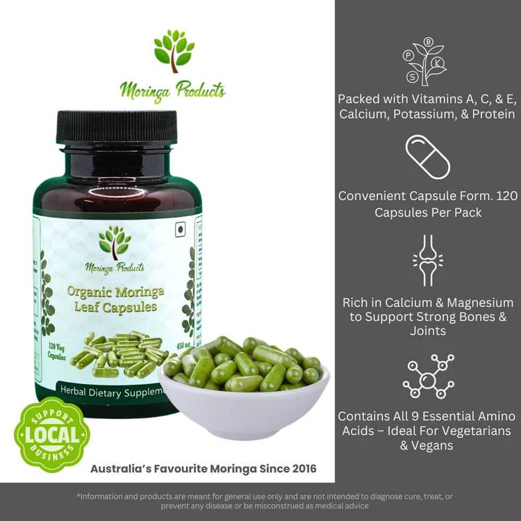 Organic Moringa Leaf Capsules
